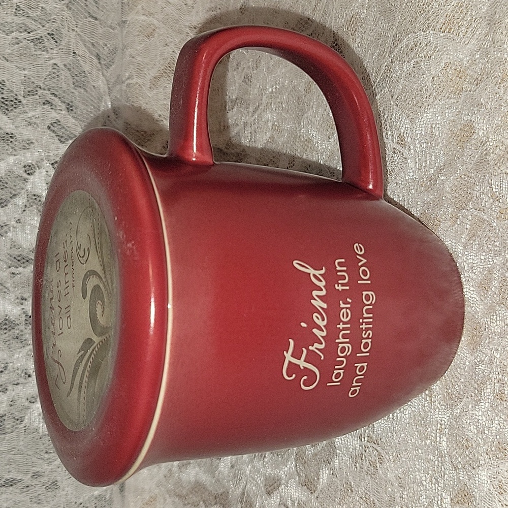 Abby Gift: Red Mug with Inspirational Quote